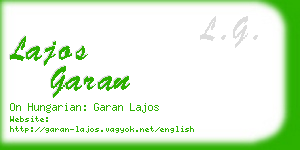 lajos garan business card